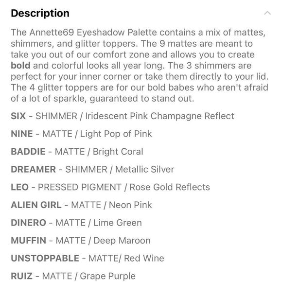 NWT Annette69 Eyeshadow Palette - Picture 9 of 12